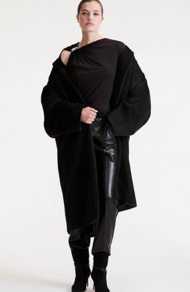 MLLTABACCO METALLIC EMBELLISHED TOP in BLACK-MARELLA by MAX MARA-FLOW BY NICOLE CANADA