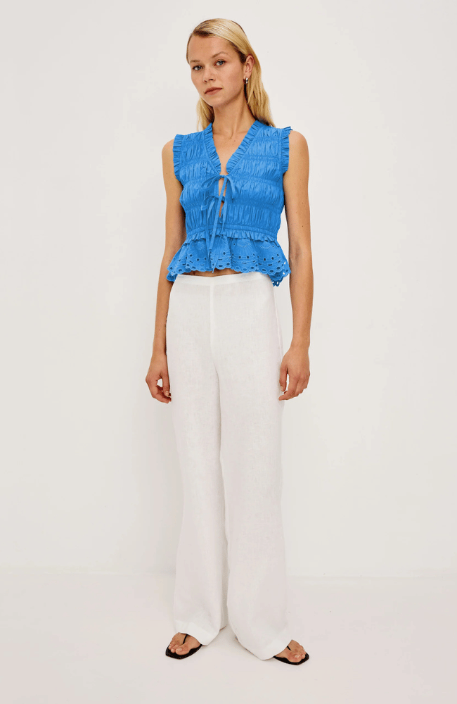 MARTINE TOP in HARBOR BLUE-RAILS-FLOW BY NICOLE CANADA