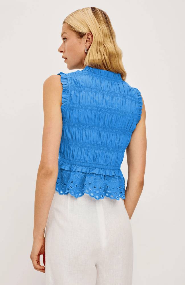 MARTINE TOP in HARBOR BLUE-RAILS-FLOW BY NICOLE CANADA