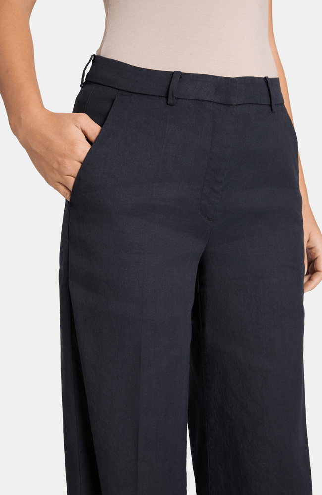 MIRA LINEN PANT in DARK KNIGHT-CAMBIO-FLOW BY NICOLE CANADA