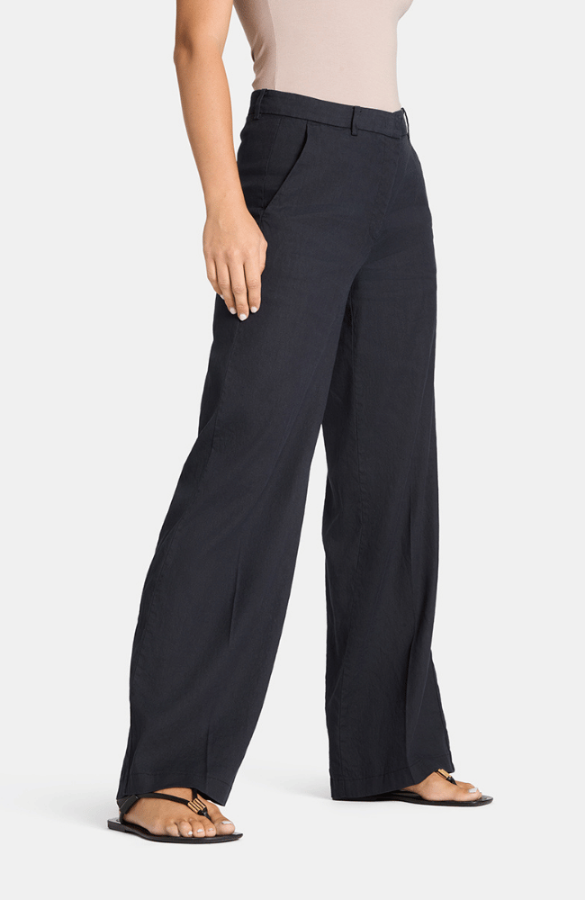 MIRA LINEN PANT in DARK KNIGHT-CAMBIO-FLOW BY NICOLE CANADA