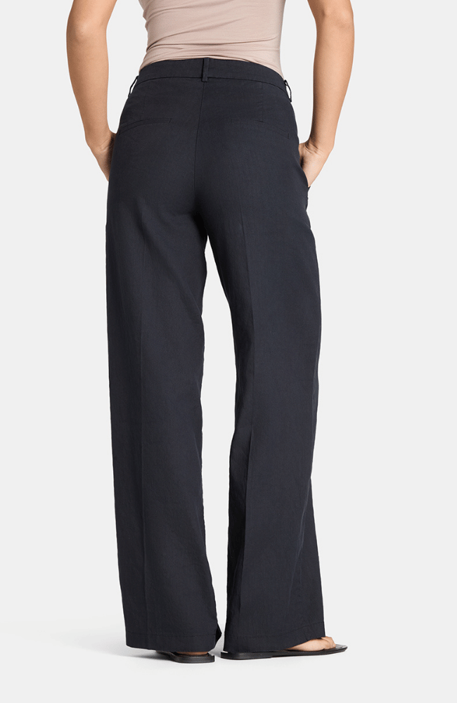 MIRA LINEN PANT in DARK KNIGHT-CAMBIO-FLOW BY NICOLE CANADA