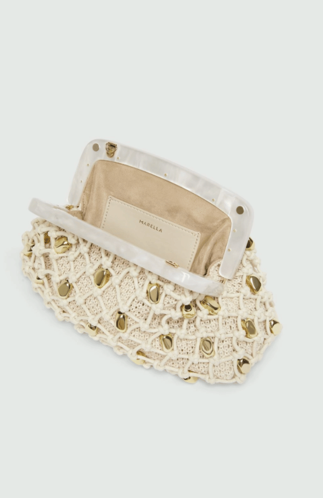 MLAFASCIA WOVEN RAFFIA CLUTCH-MARELLA by MAX MARA-FLOW BY NICOLE CANADA