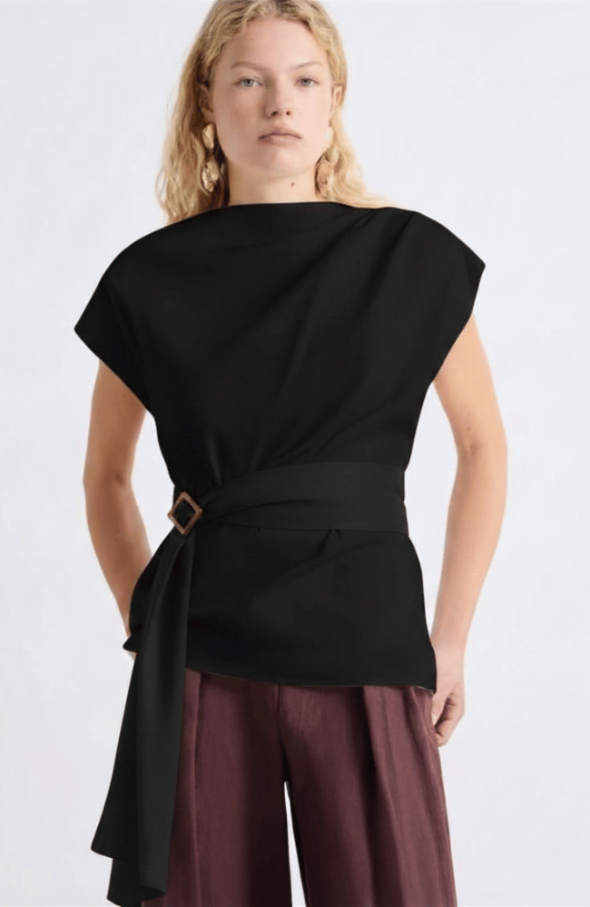 MLLSUPREMO TOP in BLACK-MARELLA by MAX MARA-FLOW BY NICOLE CANADA