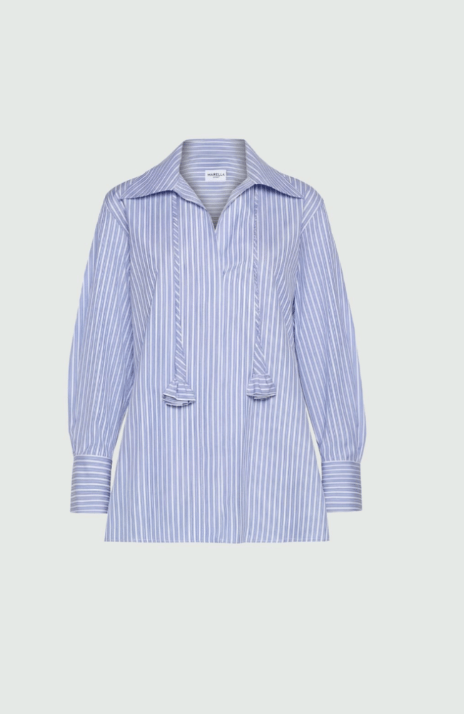 MLSTABARI STRIPED SHIRT in LIGHT BLUE-MARELLA by MAX MARA-FLOW BY NICOLE CANADA