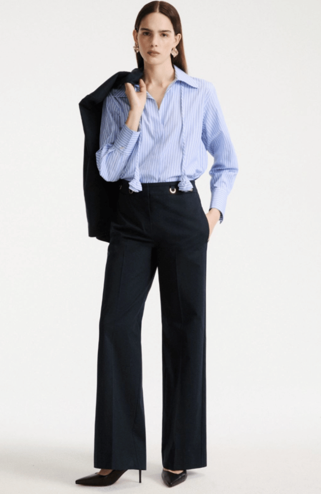 MLSTABARI STRIPED SHIRT in LIGHT BLUE-MARELLA by MAX MARA-FLOW BY NICOLE CANADA