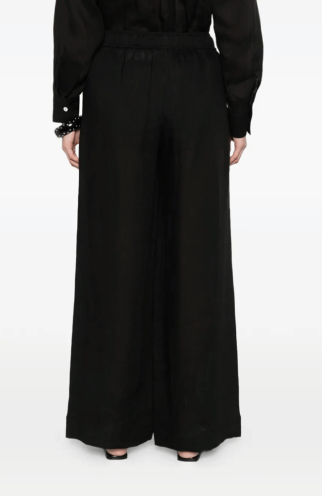 MLSUOMO PANTS in BLACK LINEN-MARELLA by MAX MARA-FLOW BY NICOLE CANADA