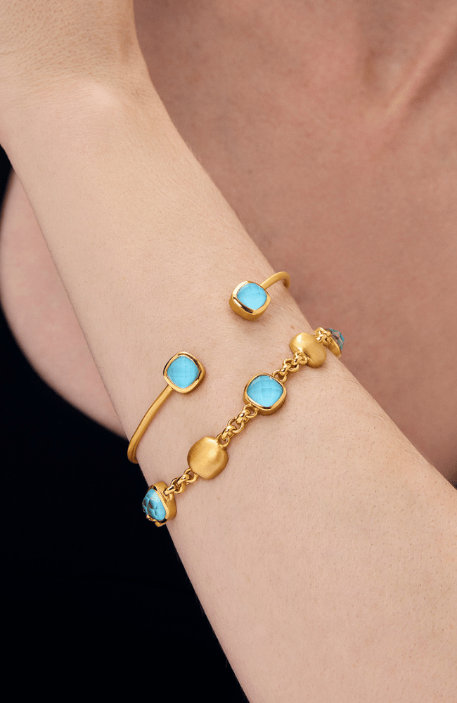 MONTEREY TWIST CUFF BRACELET in IRIDESCENT TURQUOISE-DEAN DAVIDSON-FLOW BY NICOLE CANADA