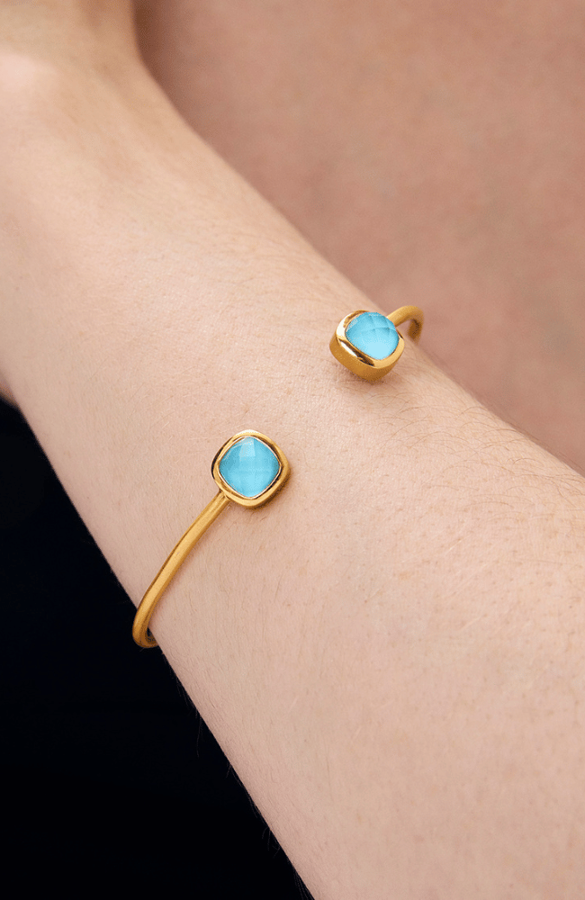 MONTEREY TWIST CUFF BRACELET in IRIDESCENT TURQUOISE-DEAN DAVIDSON-FLOW BY NICOLE CANADA