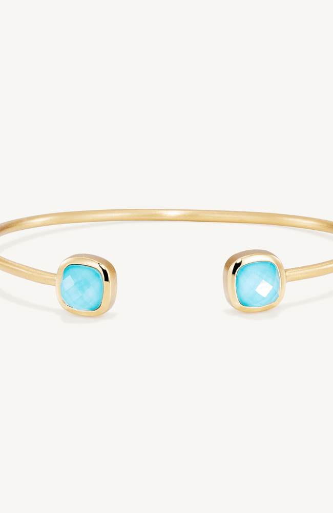 MONTEREY TWIST CUFF BRACELET in IRIDESCENT TURQUOISE-DEAN DAVIDSON-FLOW BY NICOLE CANADA