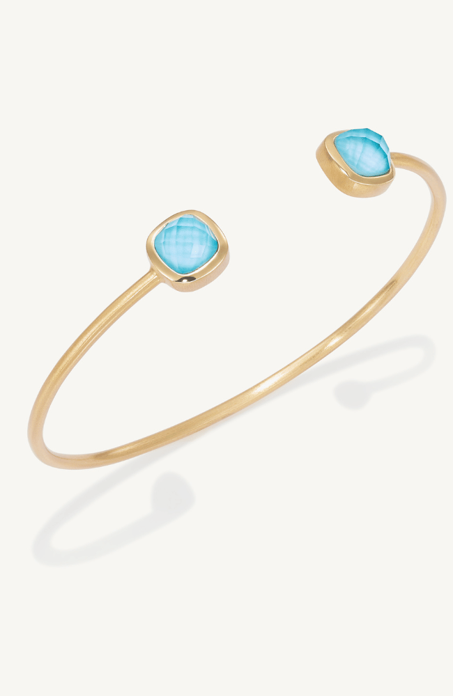 MONTEREY TWIST CUFF BRACELET in IRIDESCENT TURQUOISE-DEAN DAVIDSON-FLOW BY NICOLE CANADA