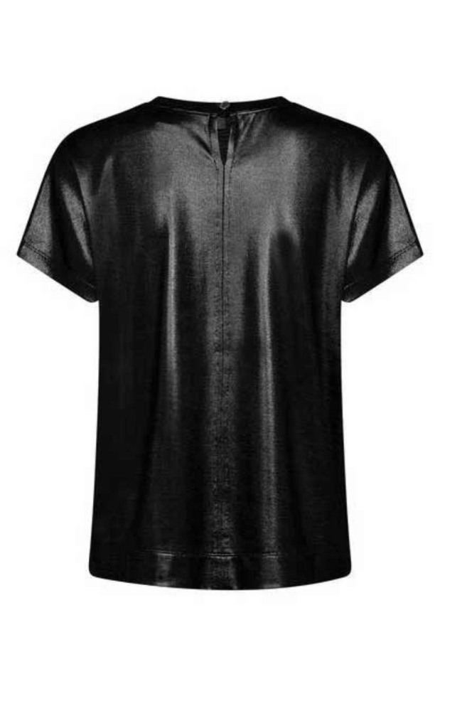 MM NIVOLA O-NECK MATALIC TEE in BLACK-MOS MOSH-FLOW BY NICOLE CANADA