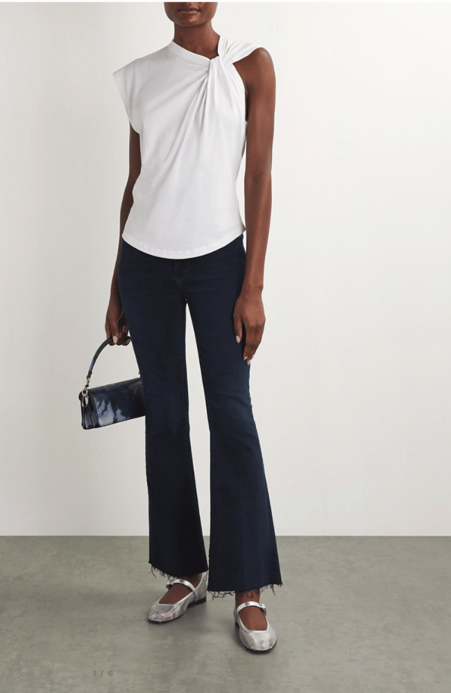 THE WEEKENDER FRAY in CHIP ON MY SHOULDER-MOTHER DENIM-FLOW BY NICOLE CANADA