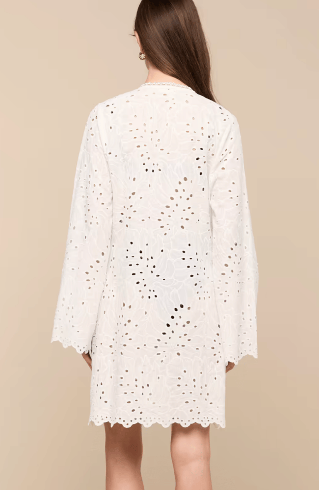 NAVAEH COVER-UP KIMONO in WHITE-L'AGENCE-FLOW BY NICOLE CANADA