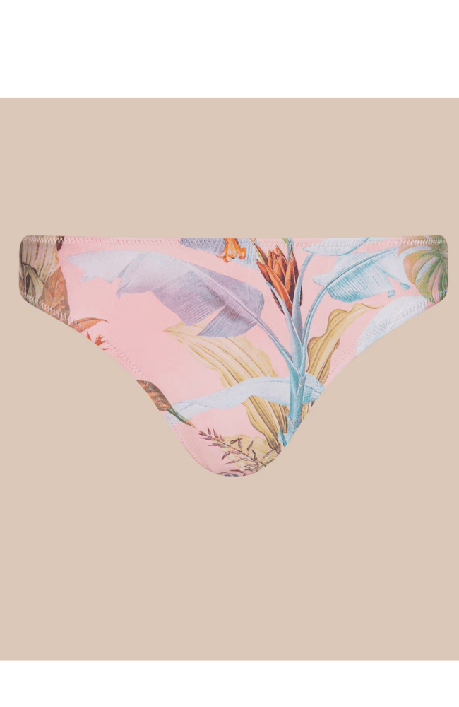 NICOLE BIKINI BOTTOM in PINK MULTI COLOURFUL PALM-L'AGENCE-FLOW BY NICOLE CANADA