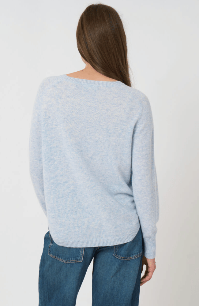 ORGANIC CASHMERE KNITTED PULLOVER OCEAN-REPEAT-FLOW BY NICOLE CANADA