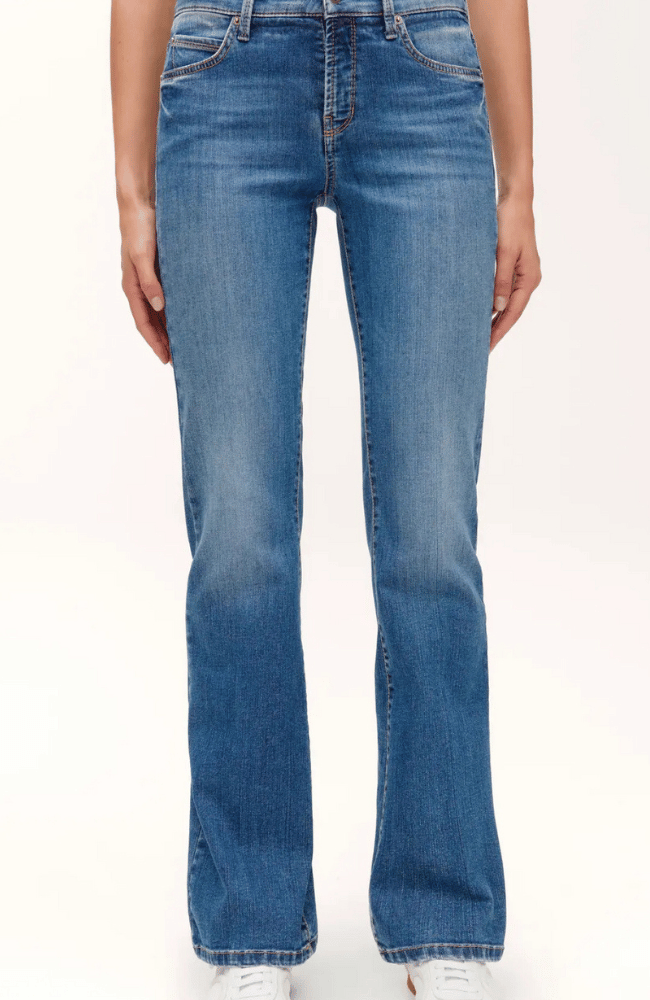 PARIS FLARED JEANS in MEDIUM CONTRAST SPLINTED-CAMBIO-FLOW BY NICOLE CANADA