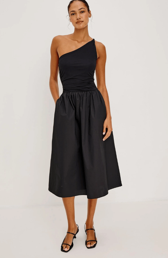 CHAYANA DRESS in BLACK-RAILS-FLOW BY NICOLE CANADA
