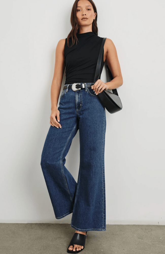 CHRISTEN TOP in BLACK-RAILS-FLOW BY NICOLE CANADA