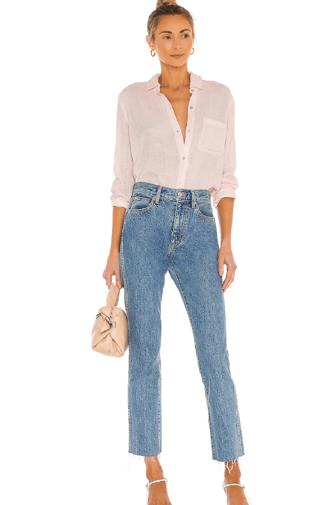 ELLIS SHIRT in PETAL PINK-RAILS-FLOW BY NICOLE CANADA