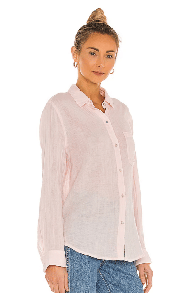 ELLIS SHIRT in PETAL PINK-RAILS-FLOW BY NICOLE CANADA