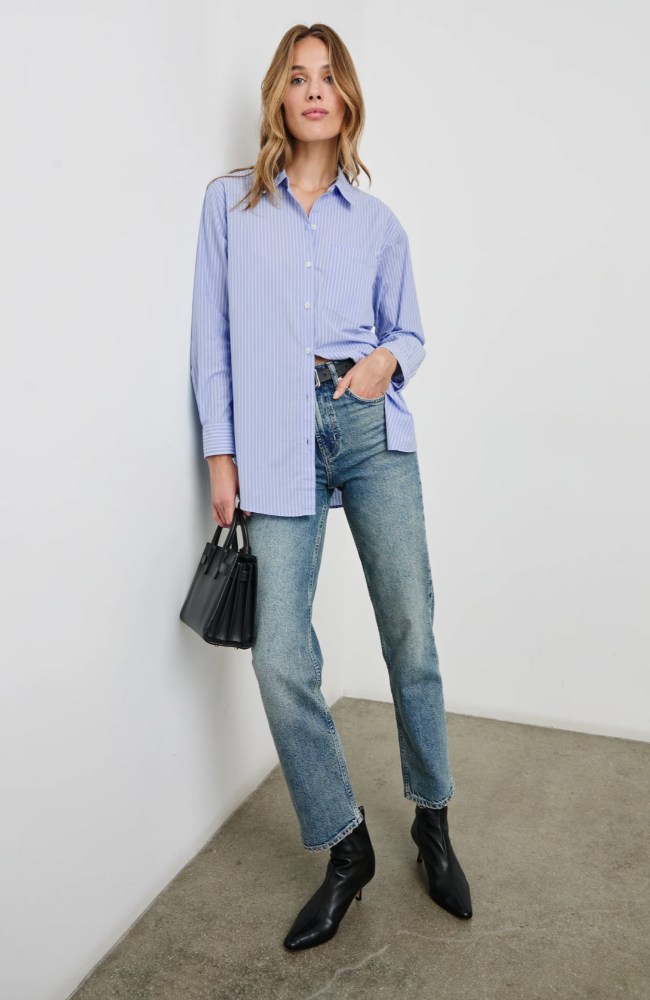 ELSA -OXFORD WHITE STRIPE-RAILS-FLOW BY NICOLE CANADA