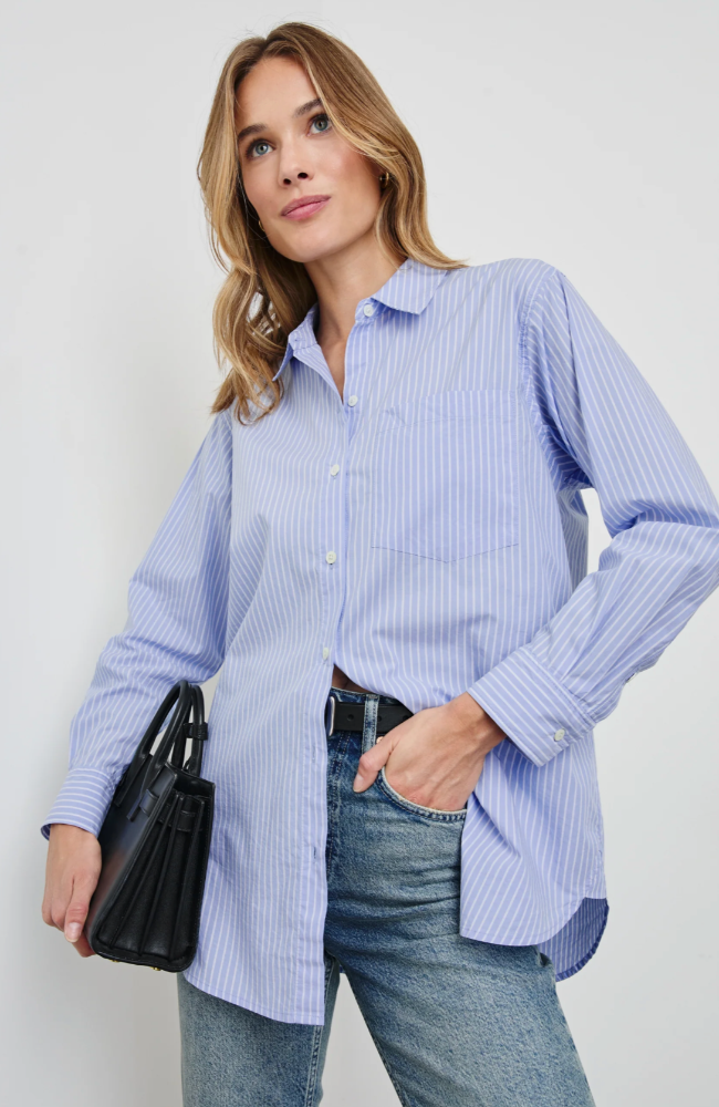 ELSA -OXFORD WHITE STRIPE-RAILS-FLOW BY NICOLE CANADA