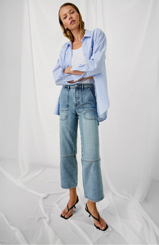 ELSA -OXFORD WHITE STRIPE-RAILS-FLOW BY NICOLE CANADA