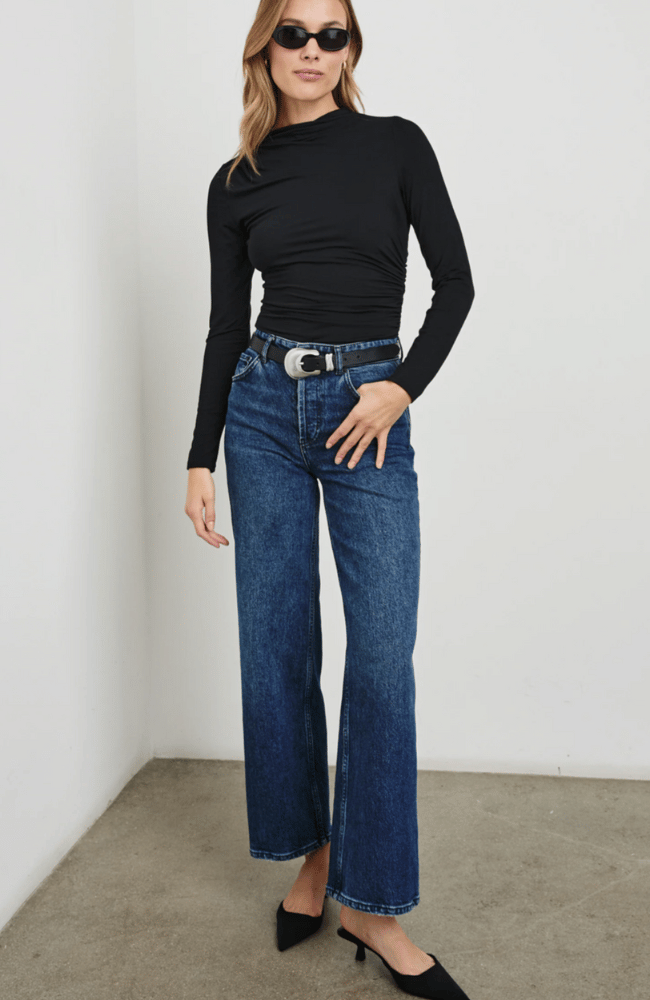 JOELLE TOP in BLACK ONYX-RAILS-FLOW BY NICOLE CANADA