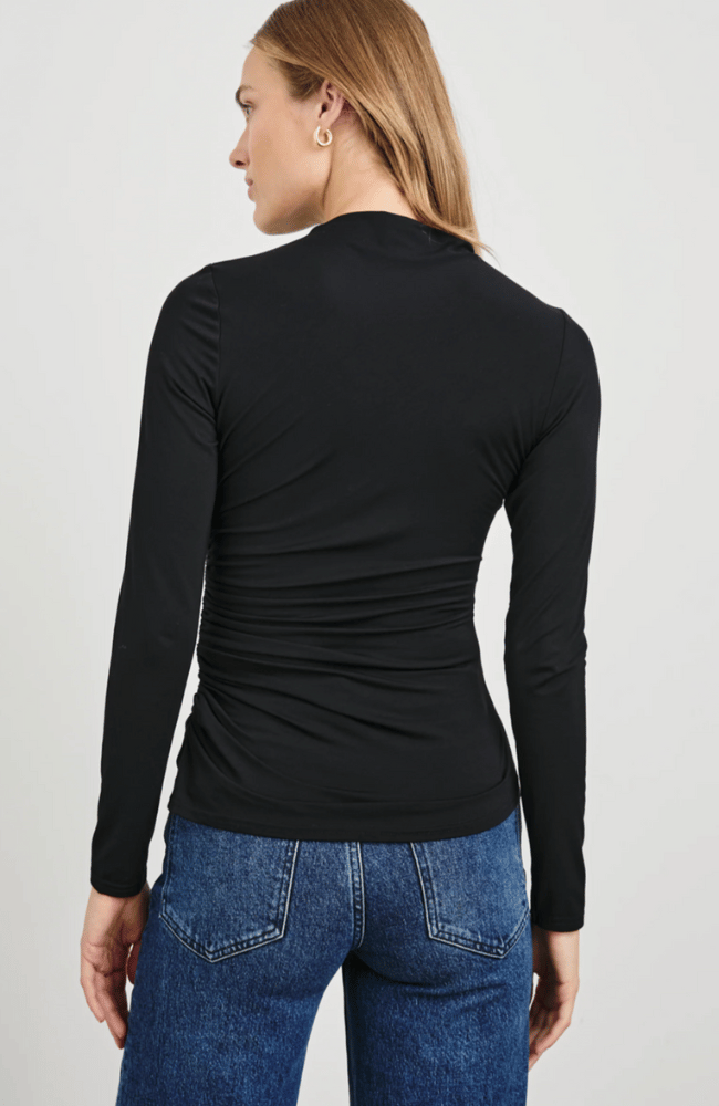 JOELLE TOP in BLACK ONYX-RAILS-FLOW BY NICOLE CANADA