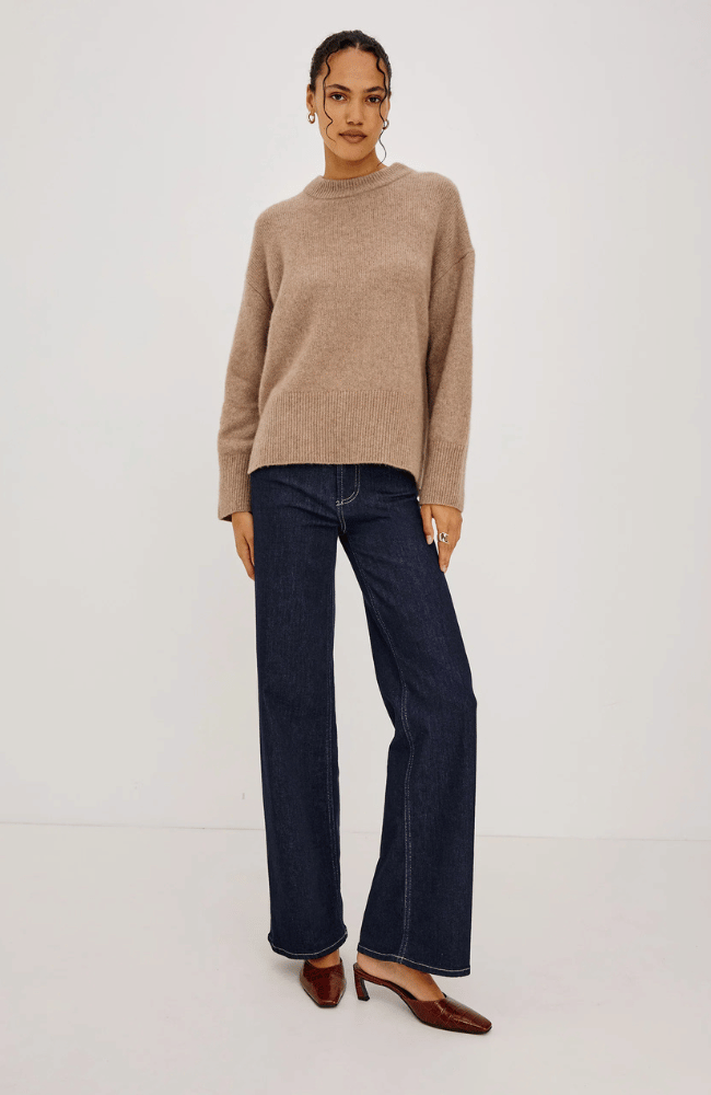 MIRANDA SWEATER in OATMEAL-RAILS-FLOW BY NICOLE CANADA