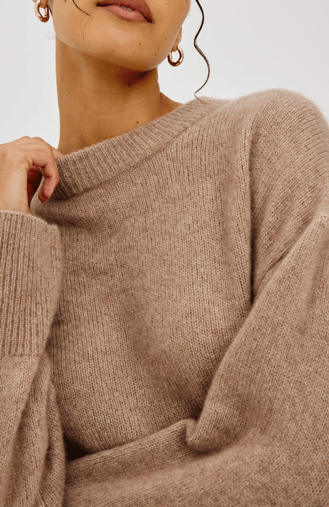 MIRANDA SWEATER in OATMEAL-RAILS-FLOW BY NICOLE CANADA