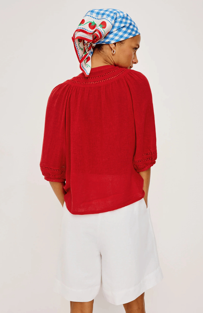 RAILS X GIADZY THEIA TOP in TOMATO-RAILS-FLOW BY NICOLE CANADA