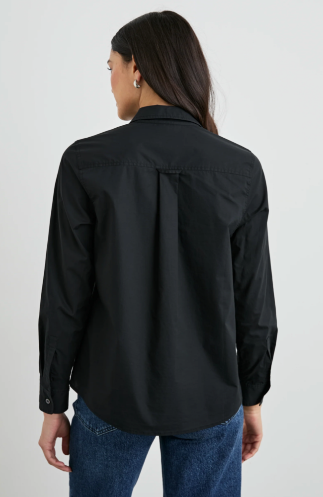 STINA SHIRT in BLACK-RAILS-FLOW BY NICOLE CANADA