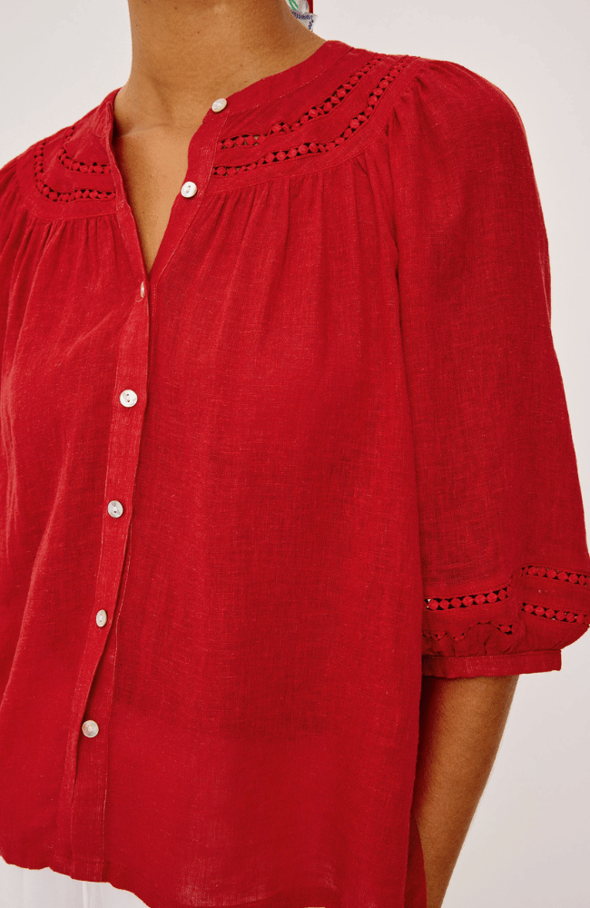 RAILS X GIADZY THEIA TOP in TOMATO-RAILS-FLOW BY NICOLE CANADA