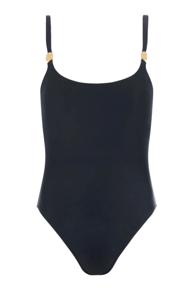 REMI ONE PIECE SWIMSUIT in BLACK/GOLD COIN-L'AGENCE-FLOW BY NICOLE CANADA