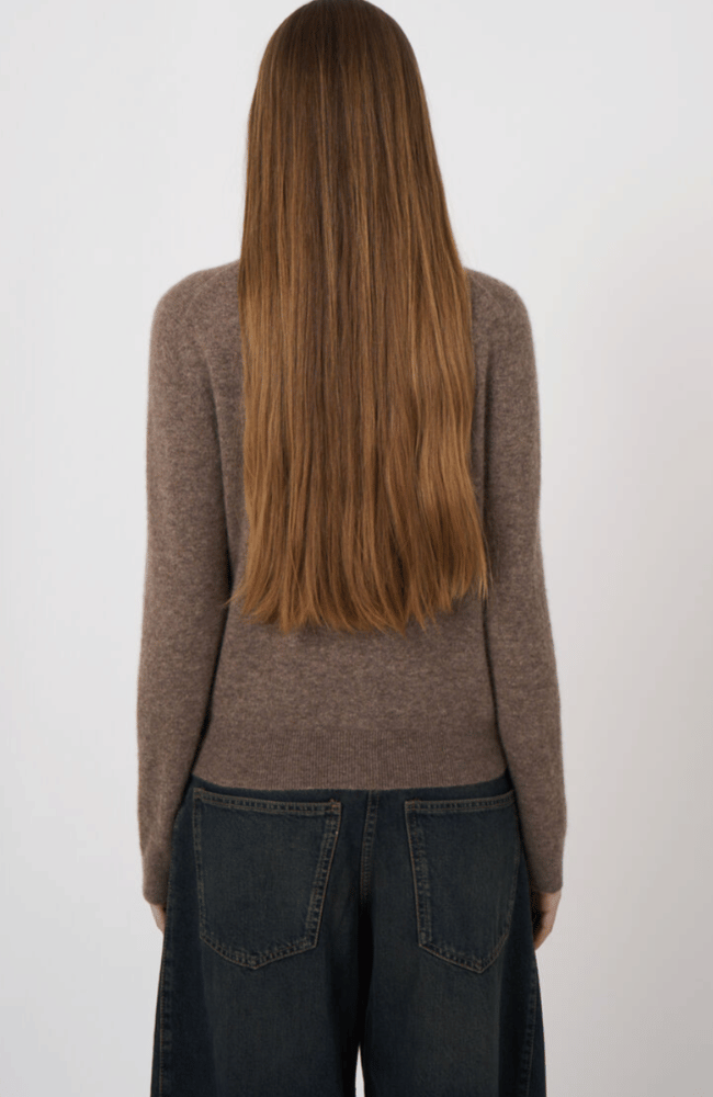 CASHMERE SILK SWEATER in HAZELNUT-REPEAT-FLOW BY NICOLE CANADA