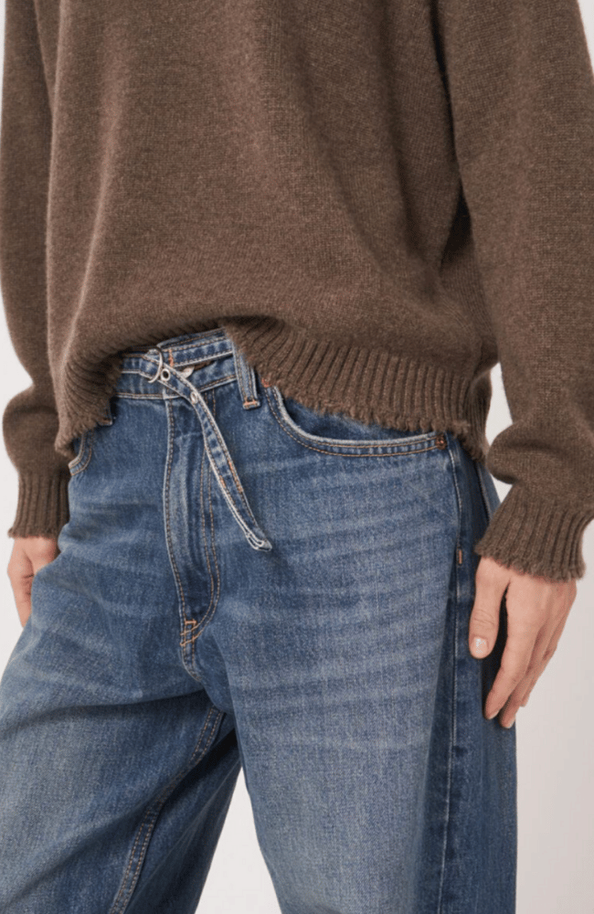 ORGANIC CASHMERE PULLOVER in CACAO-REPEAT-FLOW BY NICOLE CANADA