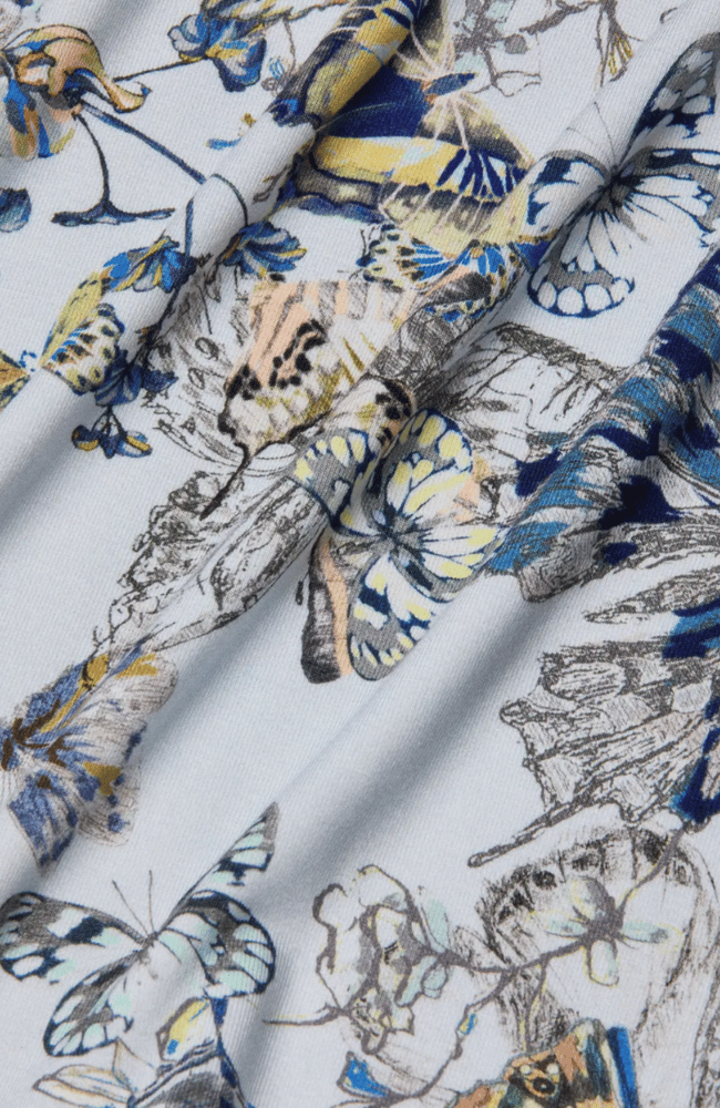 RESSI TEE in GREY MULTI WATERCOLOUR BUTTERFLY-L'AGENCE-FLOW BY NICOLE CANADA