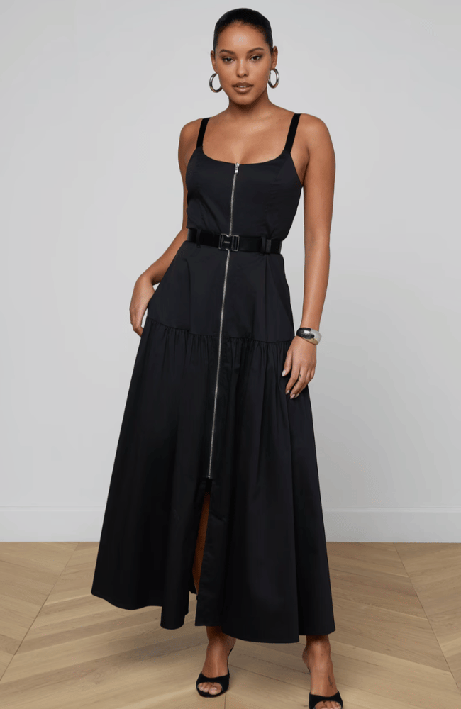 RIMA DRESS in BLACK-L'AGENCE-FLOW BY NICOLE CANADA