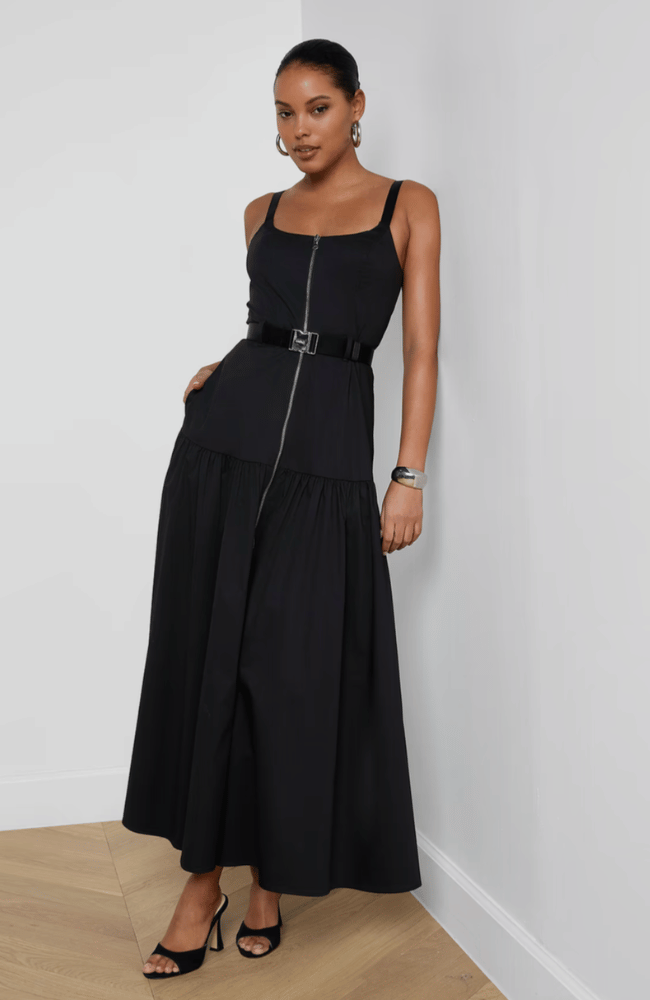 RIMA DRESS in BLACK-L'AGENCE-FLOW BY NICOLE CANADA