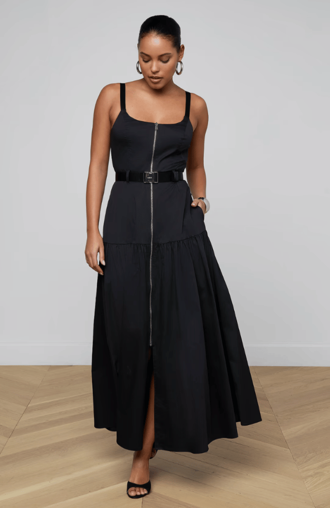 RIMA DRESS in BLACK-L'AGENCE-FLOW BY NICOLE CANADA