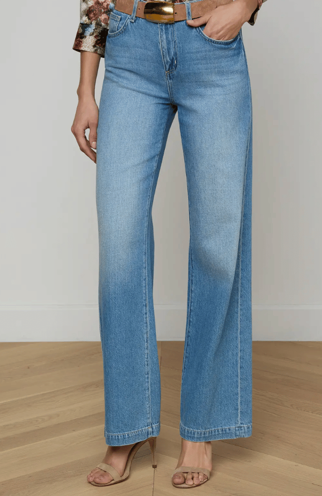 SCOTTIE WIDE LEG JEAN in ANAHEIM-C-L'AGENCE-FLOW BY NICOLE CANADA