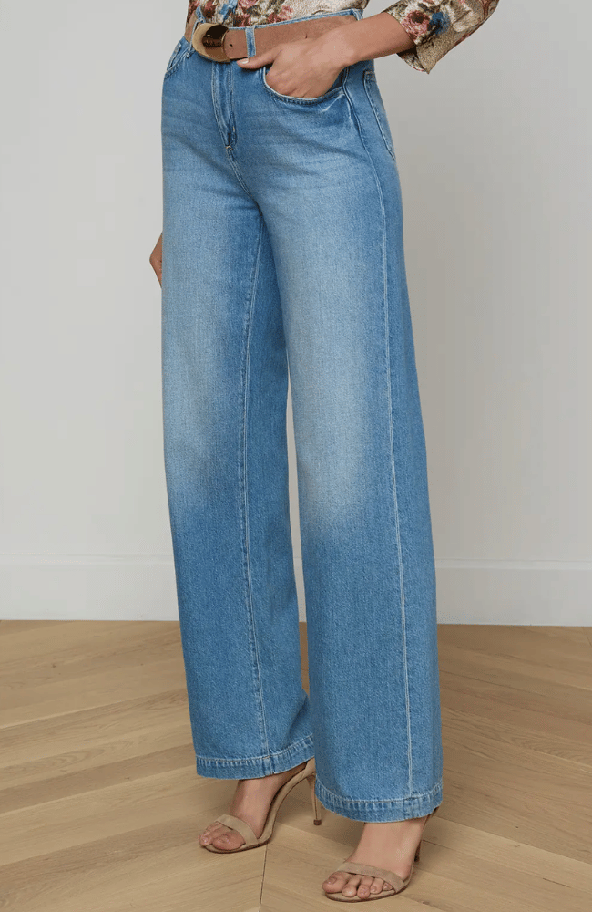 SCOTTIE WIDE LEG JEAN in ANAHEIM-C-L'AGENCE-FLOW BY NICOLE CANADA