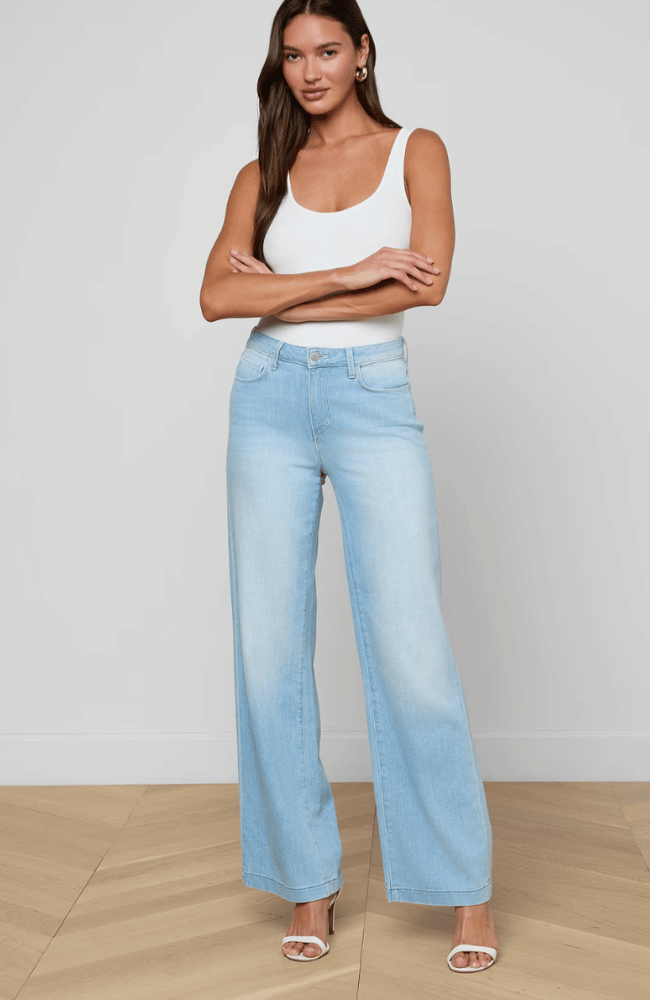 SCOTTIE WIDE LEG JEAN in BAYRIDGE-L'AGENCE-FLOW BY NICOLE CANADA