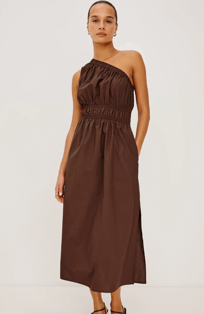 SELANI DRESS in ESPRESSO-RAILS-FLOW BY NICOLE CANADA