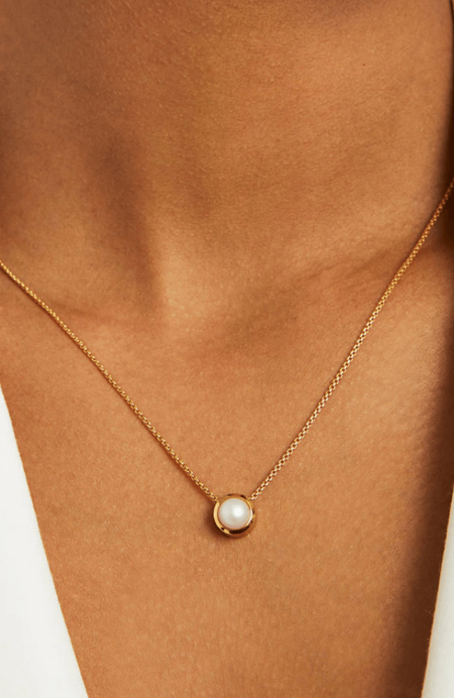 SIGNATURE MIDI PENDANT NECKLACE in PEARL-DEAN DAVIDSON-FLOW BY NICOLE CANADA
