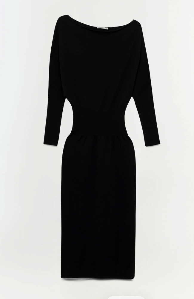JANESE KNIT DRESS in BLACK-SIMKHAI-FLOW BY NICOLE CANADA