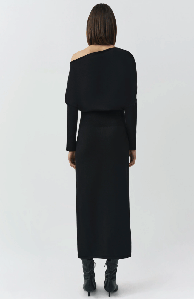 JANESE KNIT DRESS in BLACK-SIMKHAI-FLOW BY NICOLE CANADA