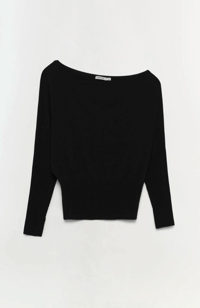 LAVINA SWEATER in BLACK-SIMKHAI-FLOW BY NICOLE CANADA